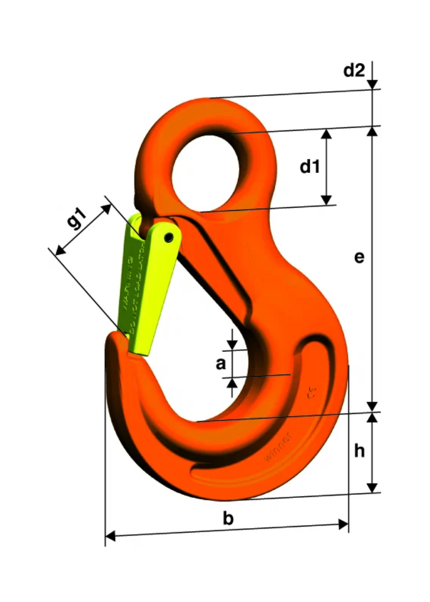 58840 - Pewag Eye Sling Hook - Drawing
