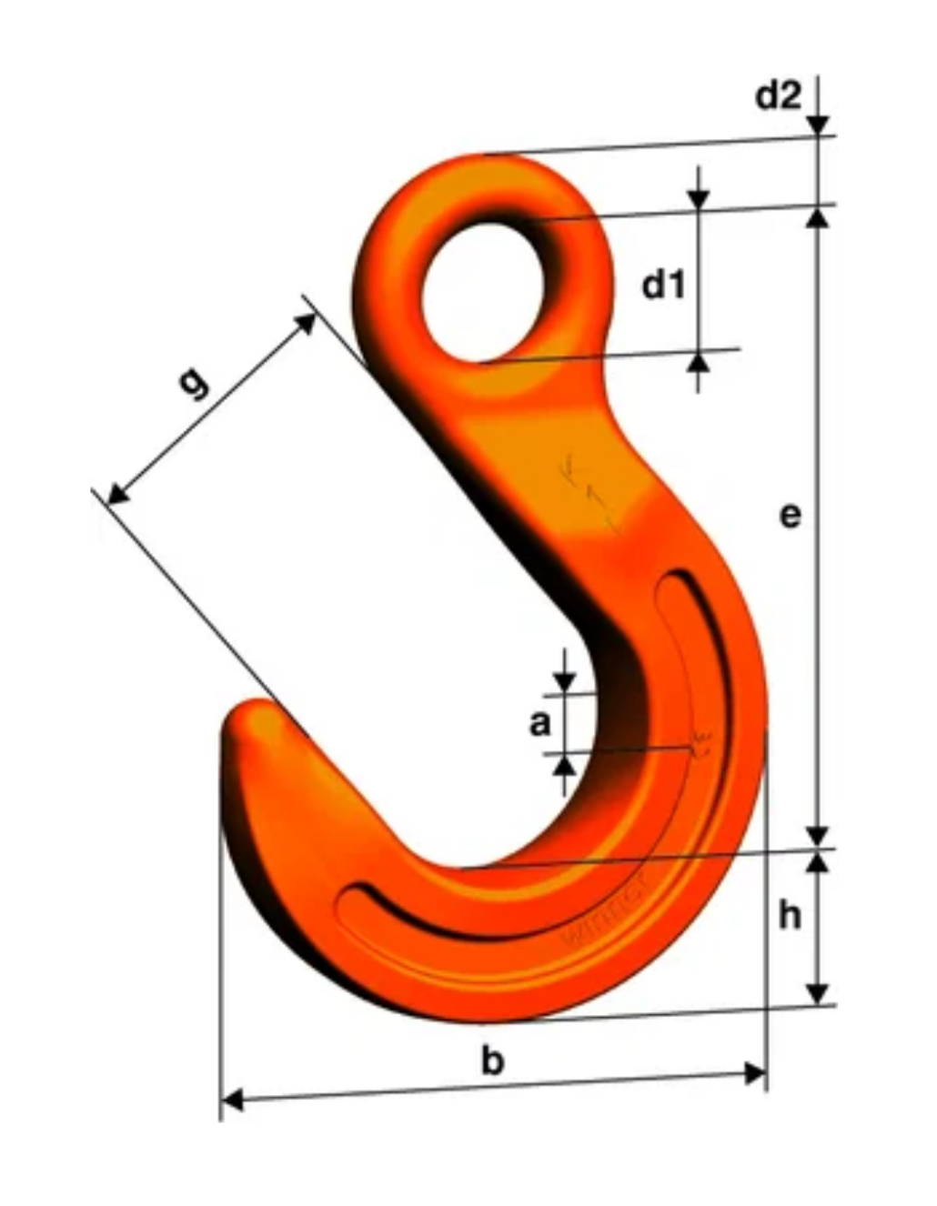 58846 - Pewag Foundry Hook - Drawing
