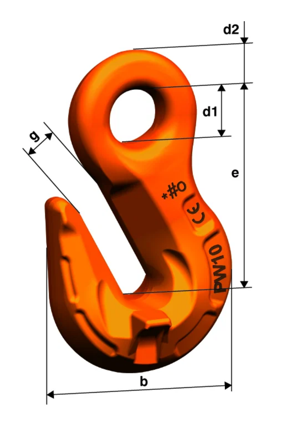 58847 - Pewag Grab Hook - Drawing